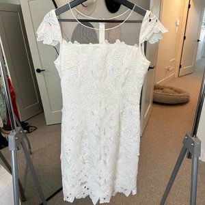 Boutique 1861 White Mid Lace & Mesh Dress